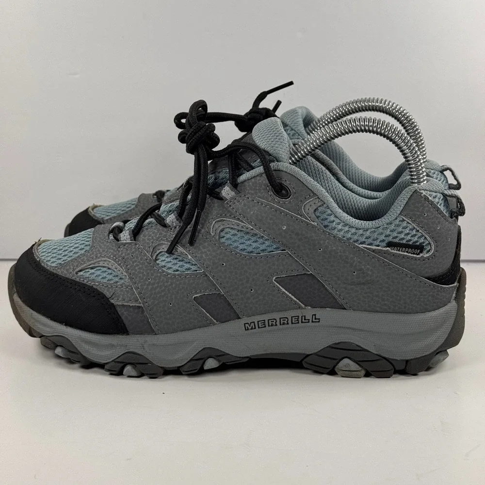 Merrell Alverstone Waterproof Hiking Shoes Grey Blue MK165706 Size 5.5 M
